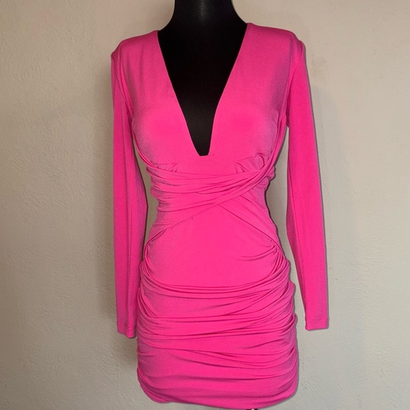 Nookie Envy Neon Pink Mini Dress, Size S, NWT - Picture 3 of 5
